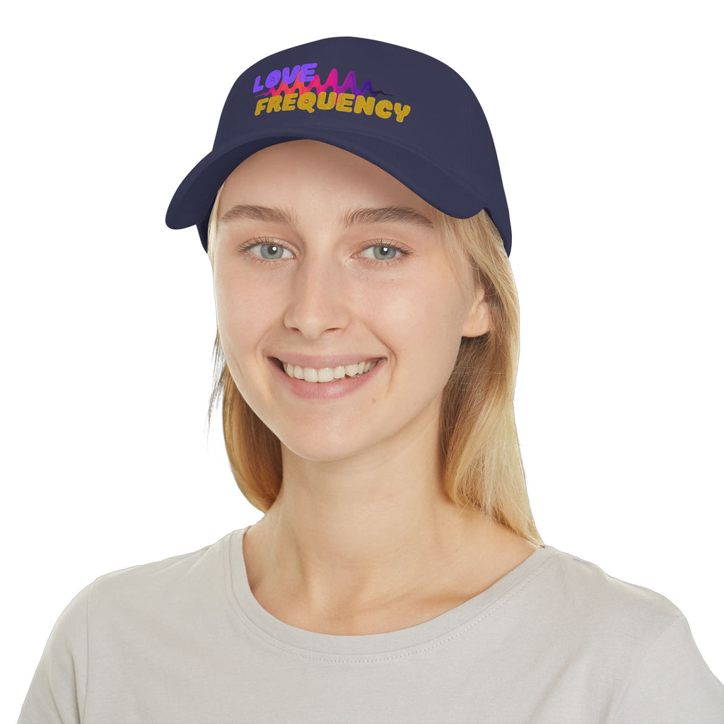 Love Frequency Baseball Cap — Vibrant Wave Graphic Hat for Music Lovers