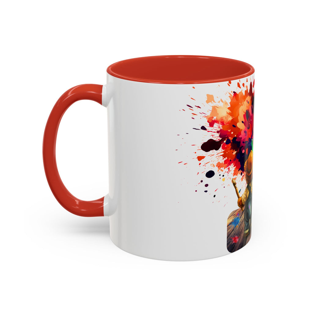 Colorful Heart Painter Coffee Mug — Kid Artist Splash Design (11/15oz)