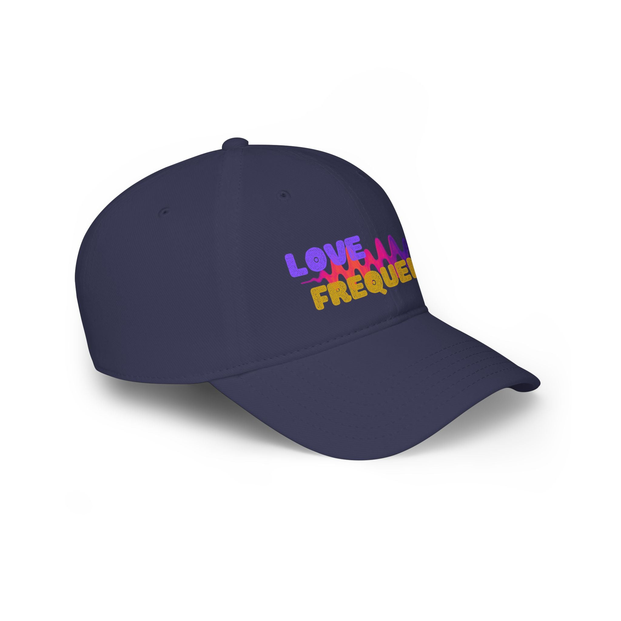 Love Frequency Baseball Cap — Vibrant Wave Graphic Hat for Music Lovers