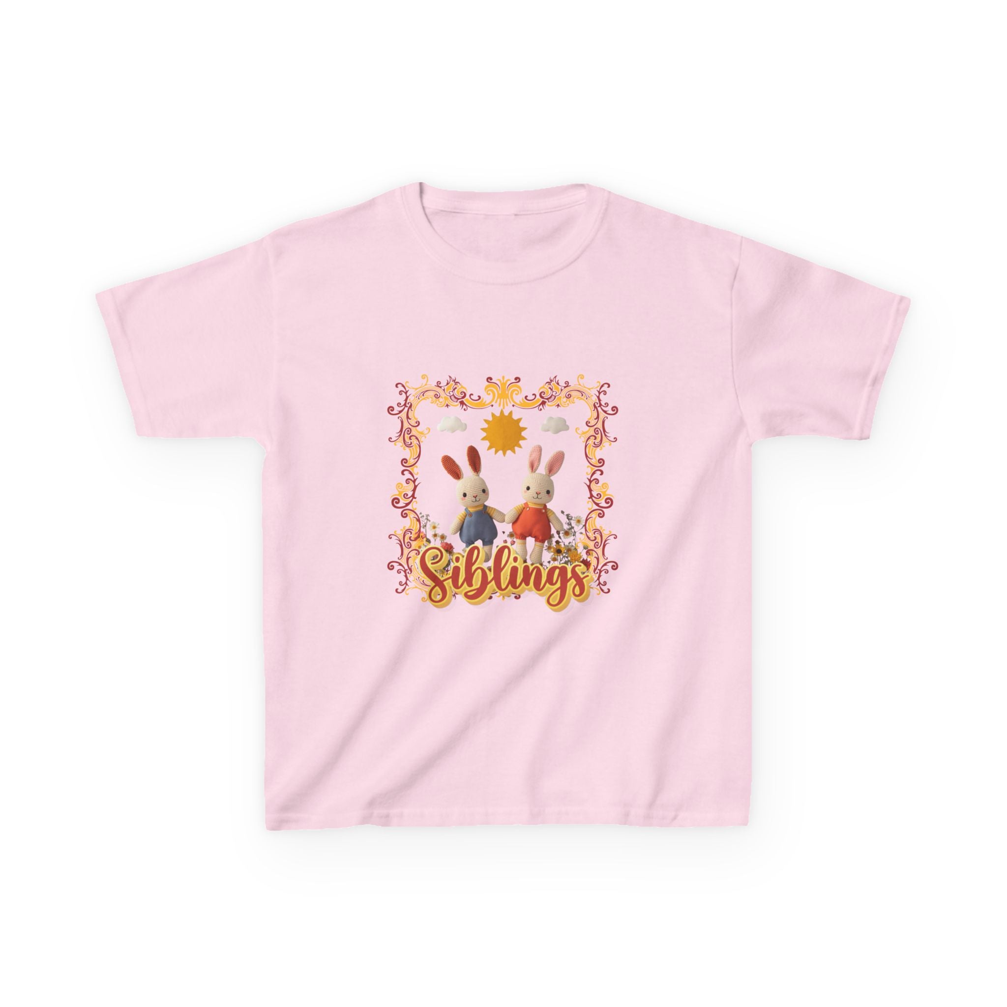 Kids Tee — 'Siblings' Bunny Family Spring Floral Graphic