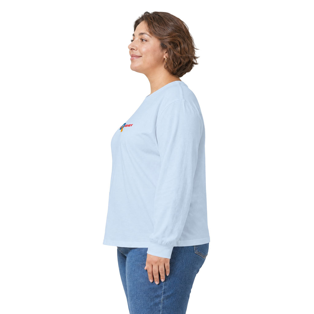 Long Sleeve Tee — 'My Life Is Surfing' Tropical Surf Graphic