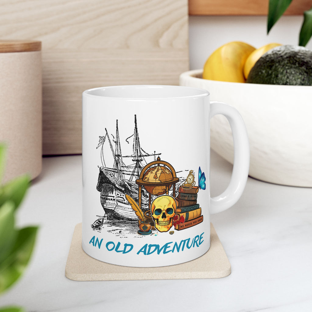Adventure Mug — 'An Old Friend, A New Adventure' Ceramic Coffee Cup (11oz/15oz)