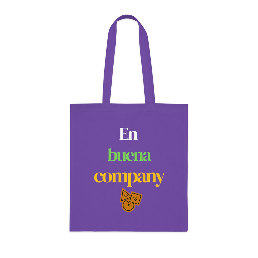 Buena Company Cotton Tote - Spanish Phrase Grocery & Market Bag with Cute Taco Icon