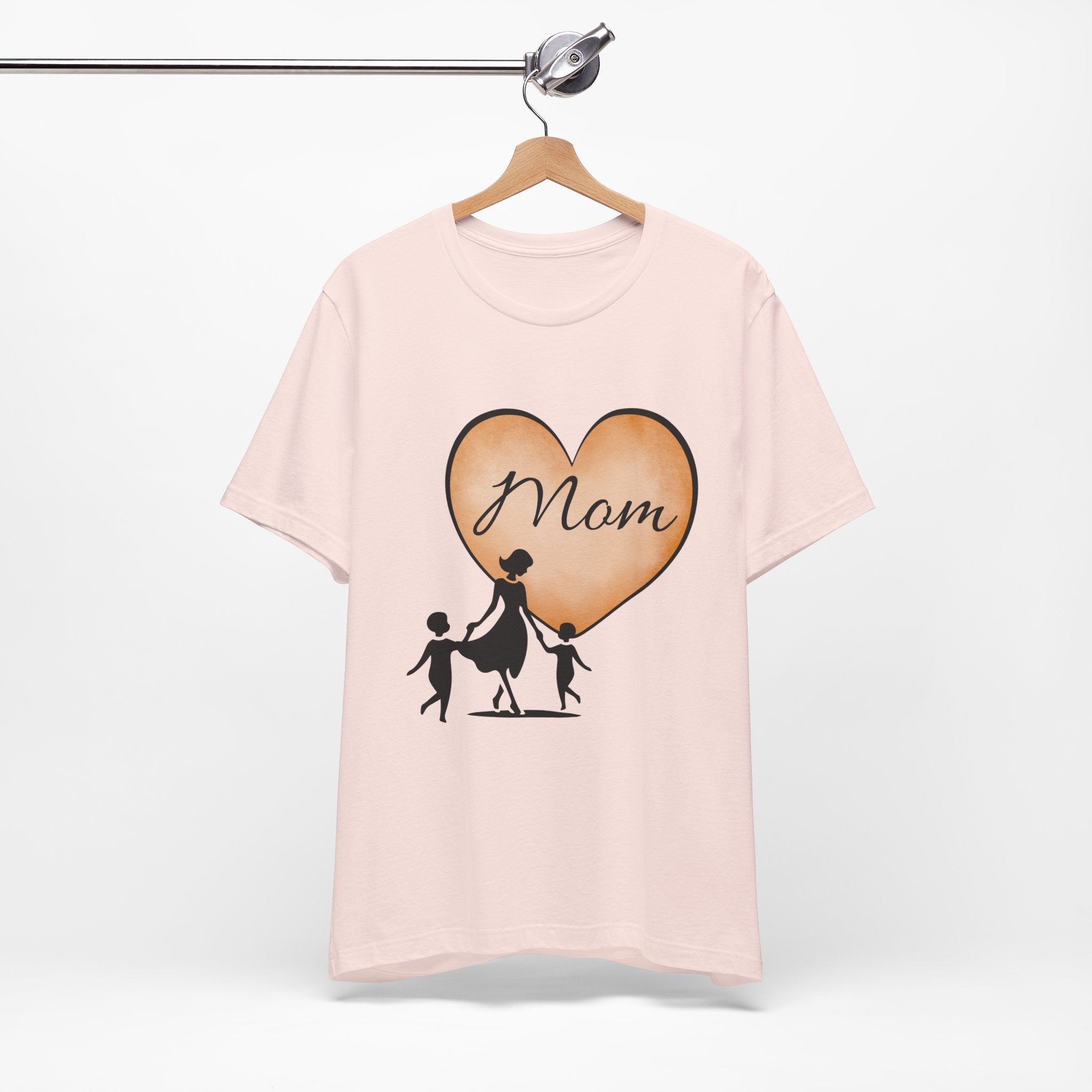 Mom Heart Graphic Tee — Mother & Children Silhouette Mother's Day T‑Shirt