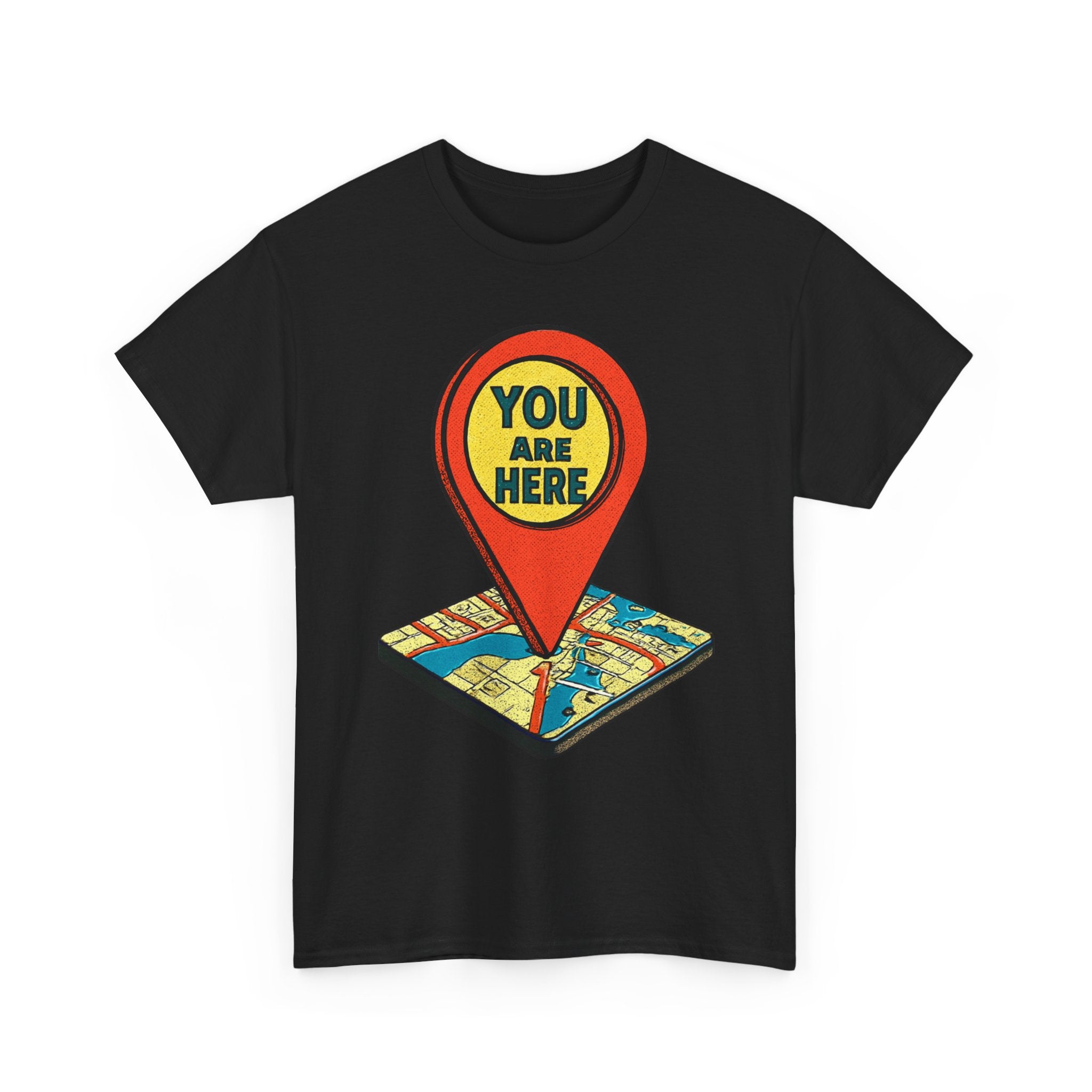 You Are Here Map Marker T-Shirt — Travel Icon Graphic Tee