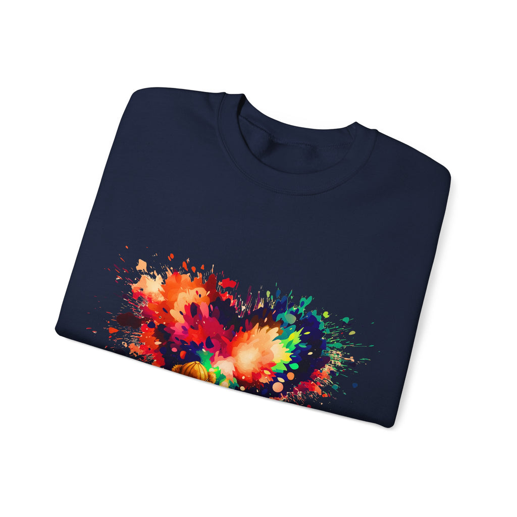 Paint Heart Crewneck Sweatshirt — Artist Painting Colorful Heart Design