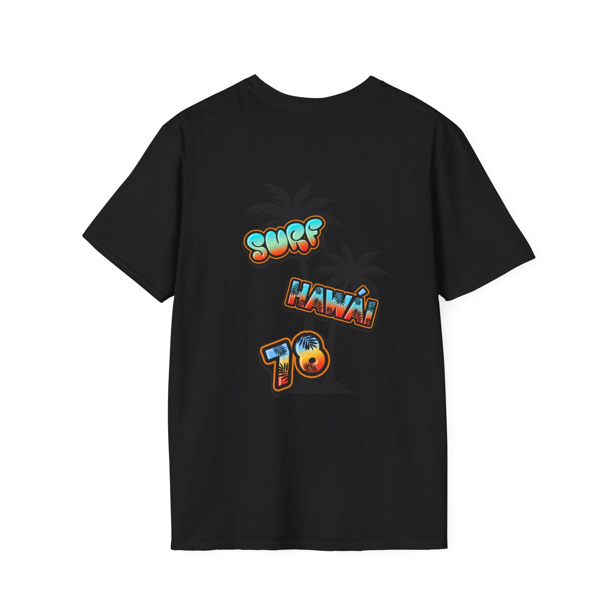 Surf Hawaii T-Shirt — Retro Tropical Sun & Palm Beach Tee