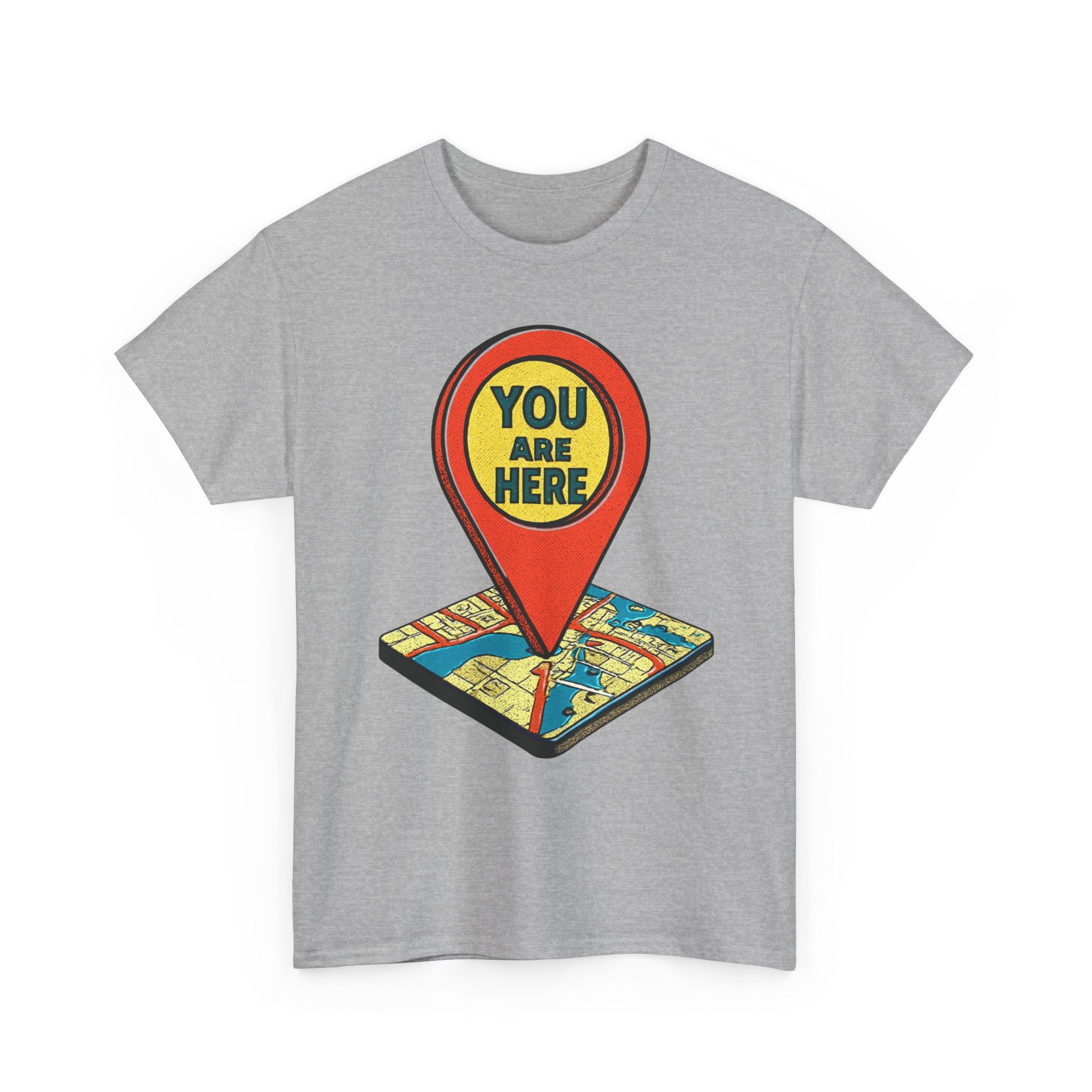 You Are Here Map Marker T-Shirt — Travel Icon Graphic Tee