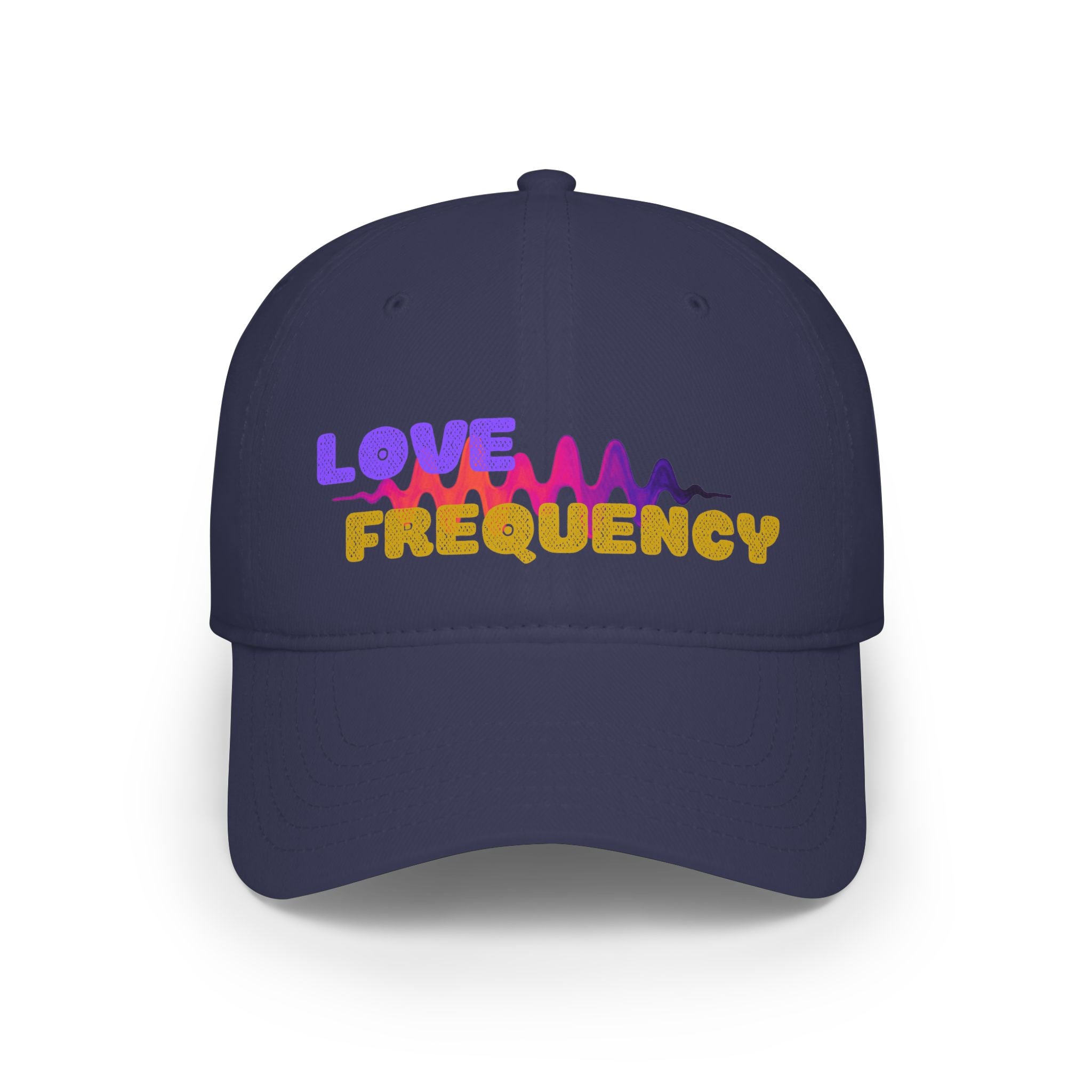 Love Frequency Baseball Cap — Vibrant Wave Graphic Hat for Music Lovers
