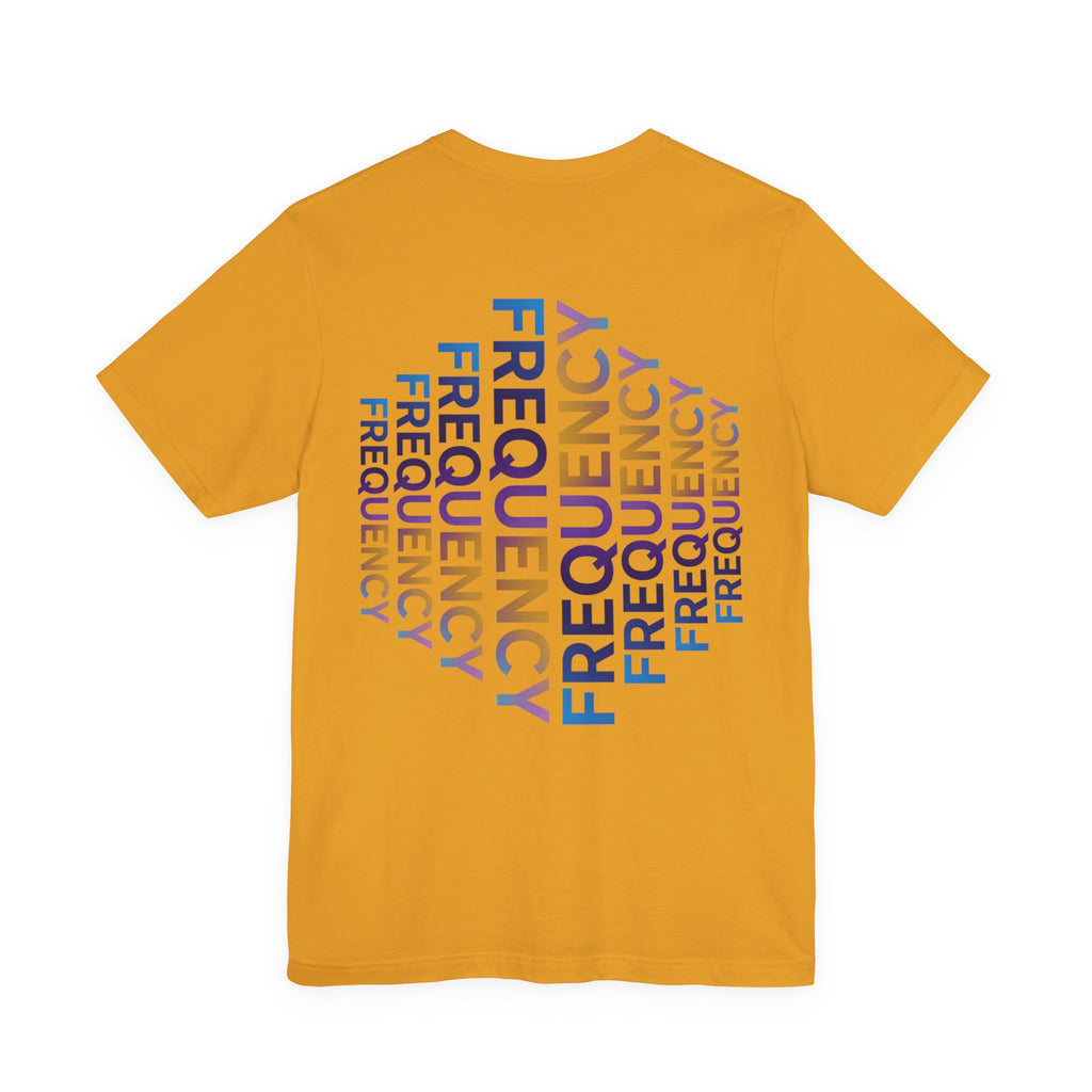 Frequency Graphic Tee — Inspirational Vibes, Repeated Typography Design