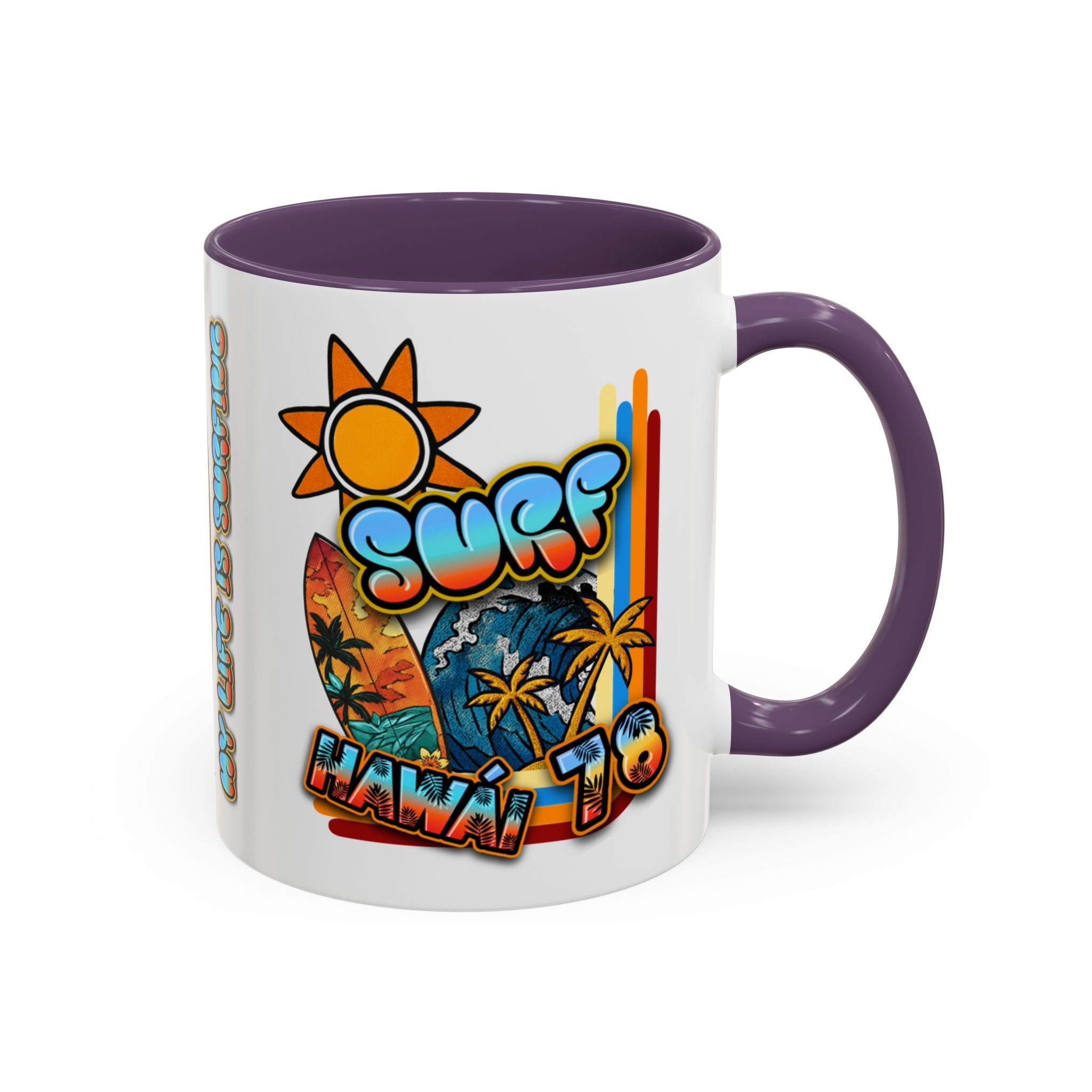 Surf Hawaii Retro Accent Coffee Mug (11/15oz)