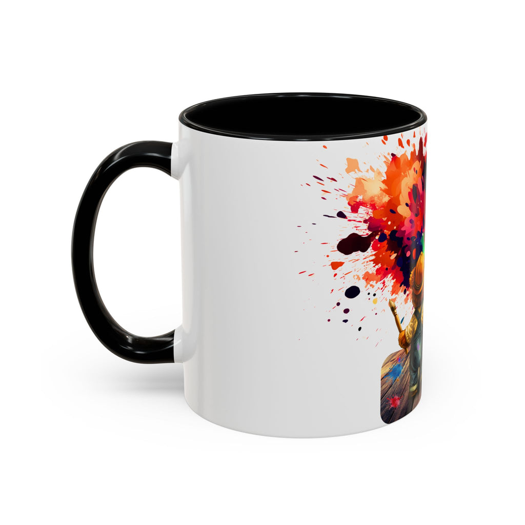 Colorful Heart Painter Coffee Mug — Kid Artist Splash Design (11/15oz)