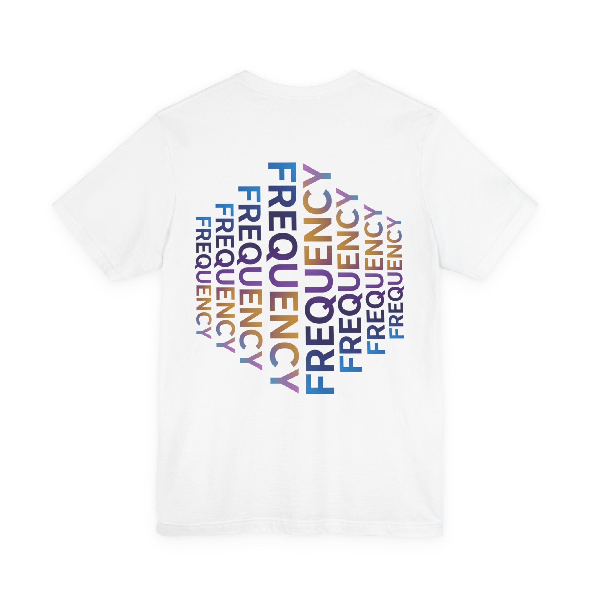 Frequency Graphic Tee — Inspirational Vibes, Repeated Typography Design