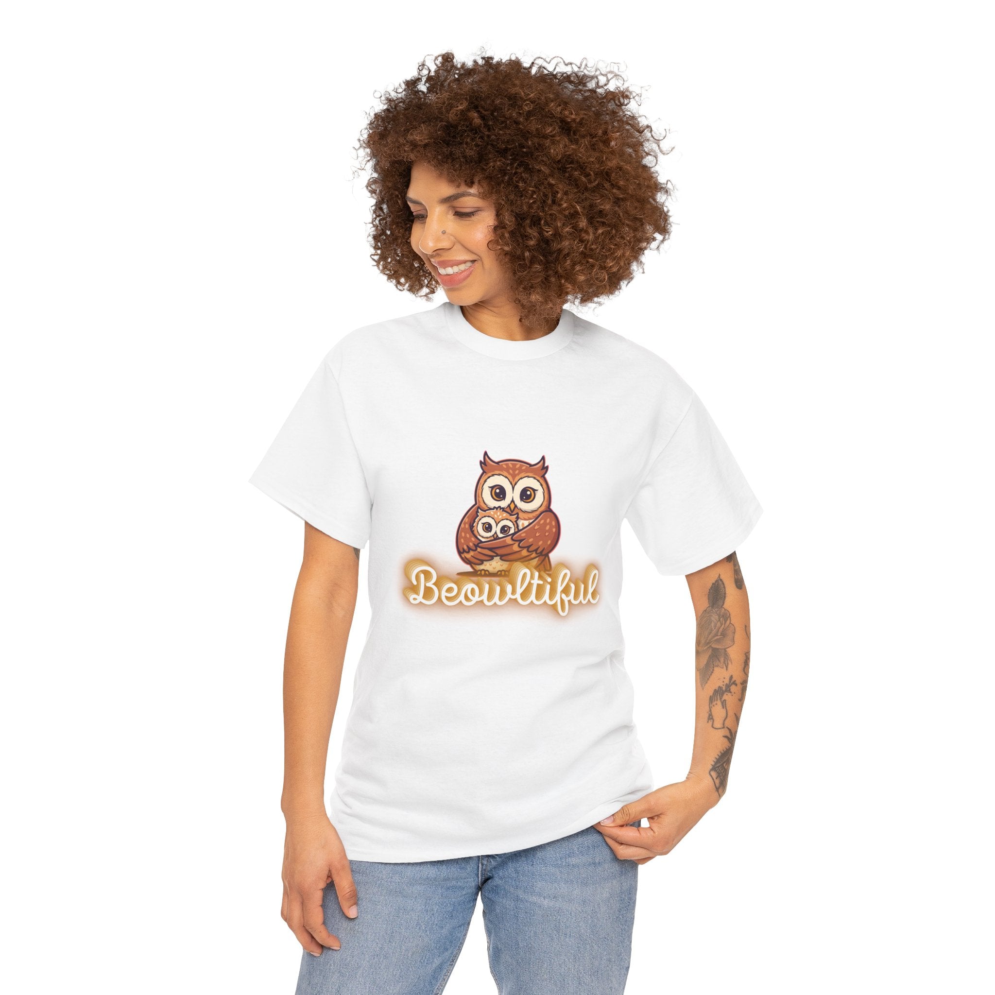 Beowtiful Owl T-Shirt - Cute Owl Graphic Tee for Bird Lovers & Fall Fashion