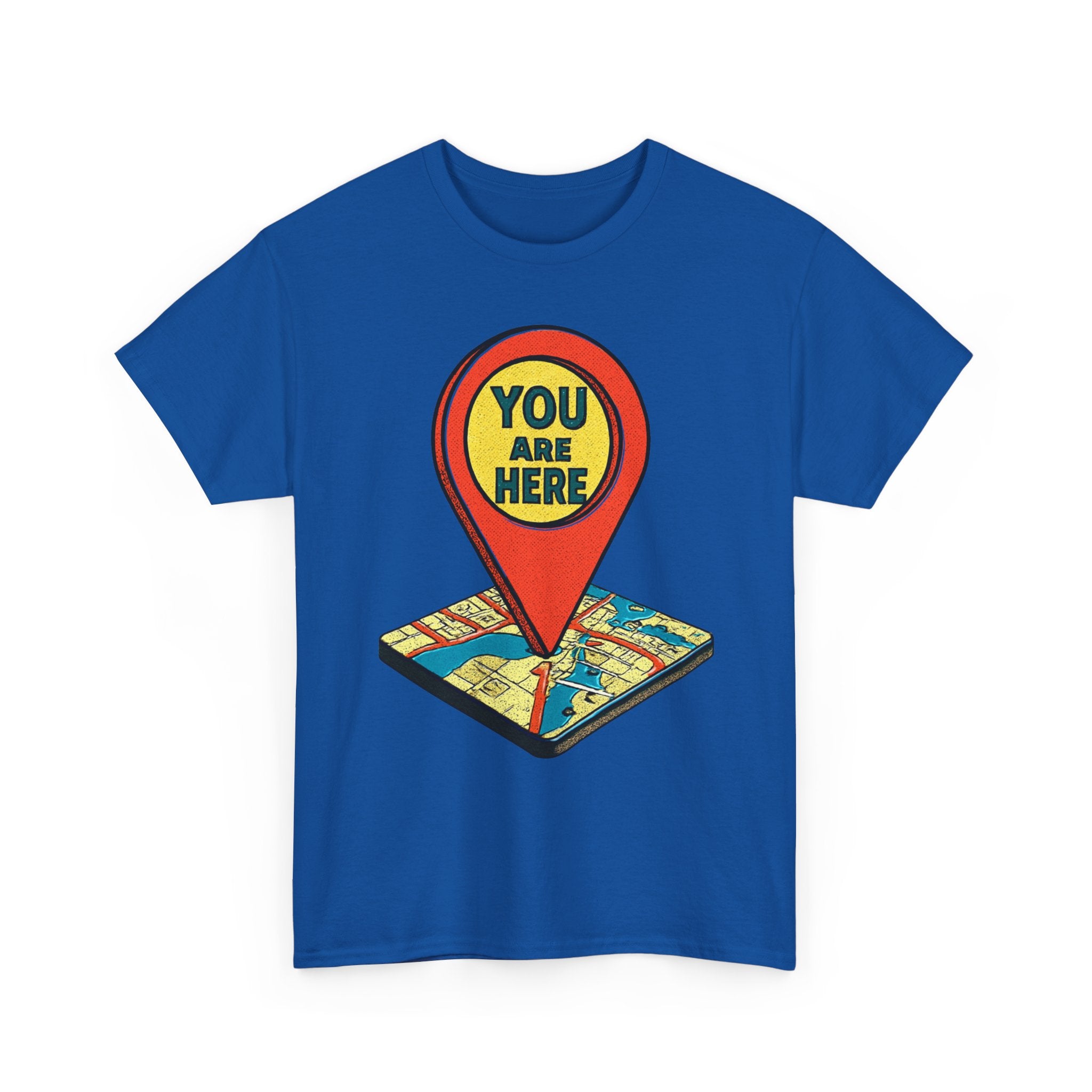 You Are Here Map Marker T-Shirt — Travel Icon Graphic Tee