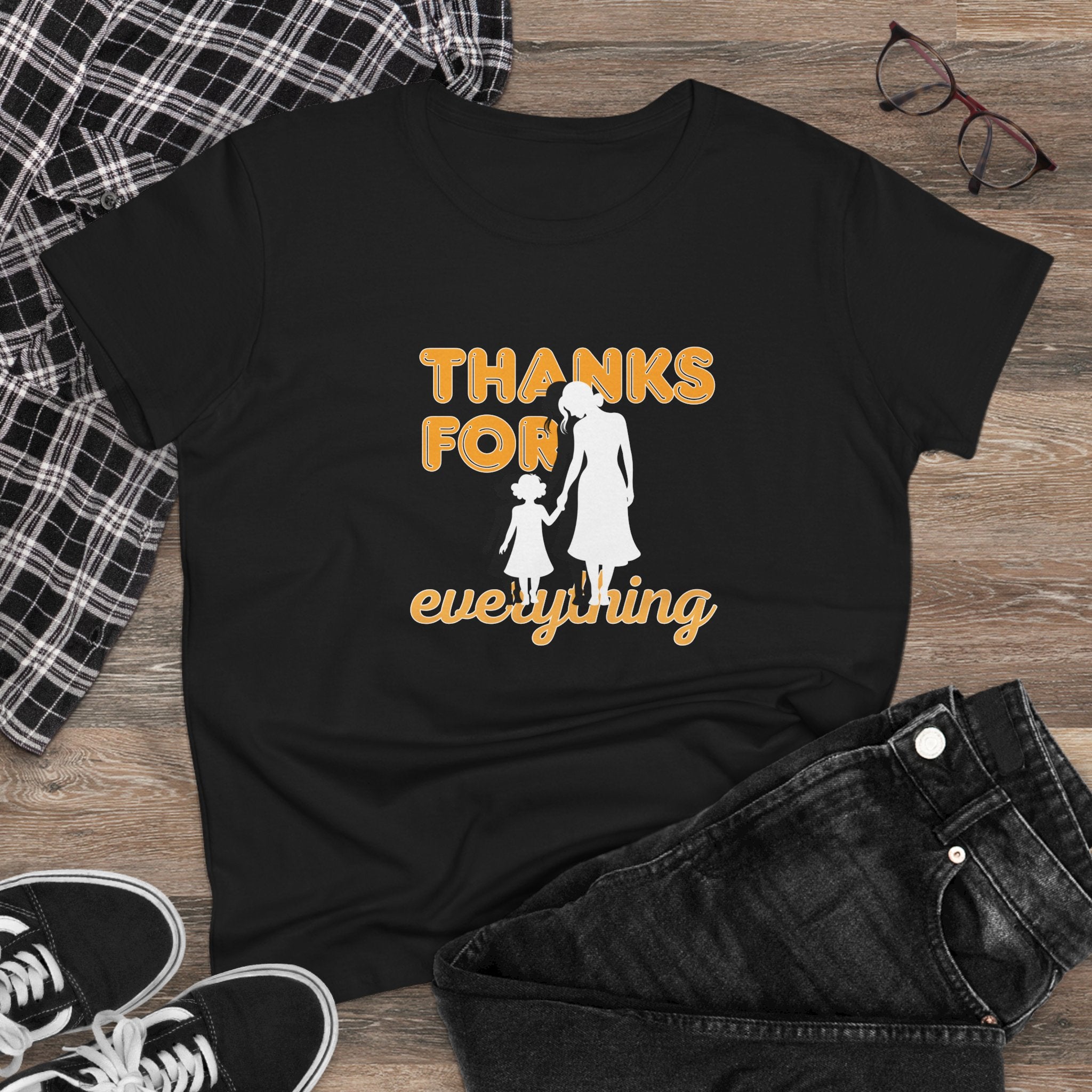 Thanks For Everything Tee — Thank You Gift T-Shirt with Silhouette Design