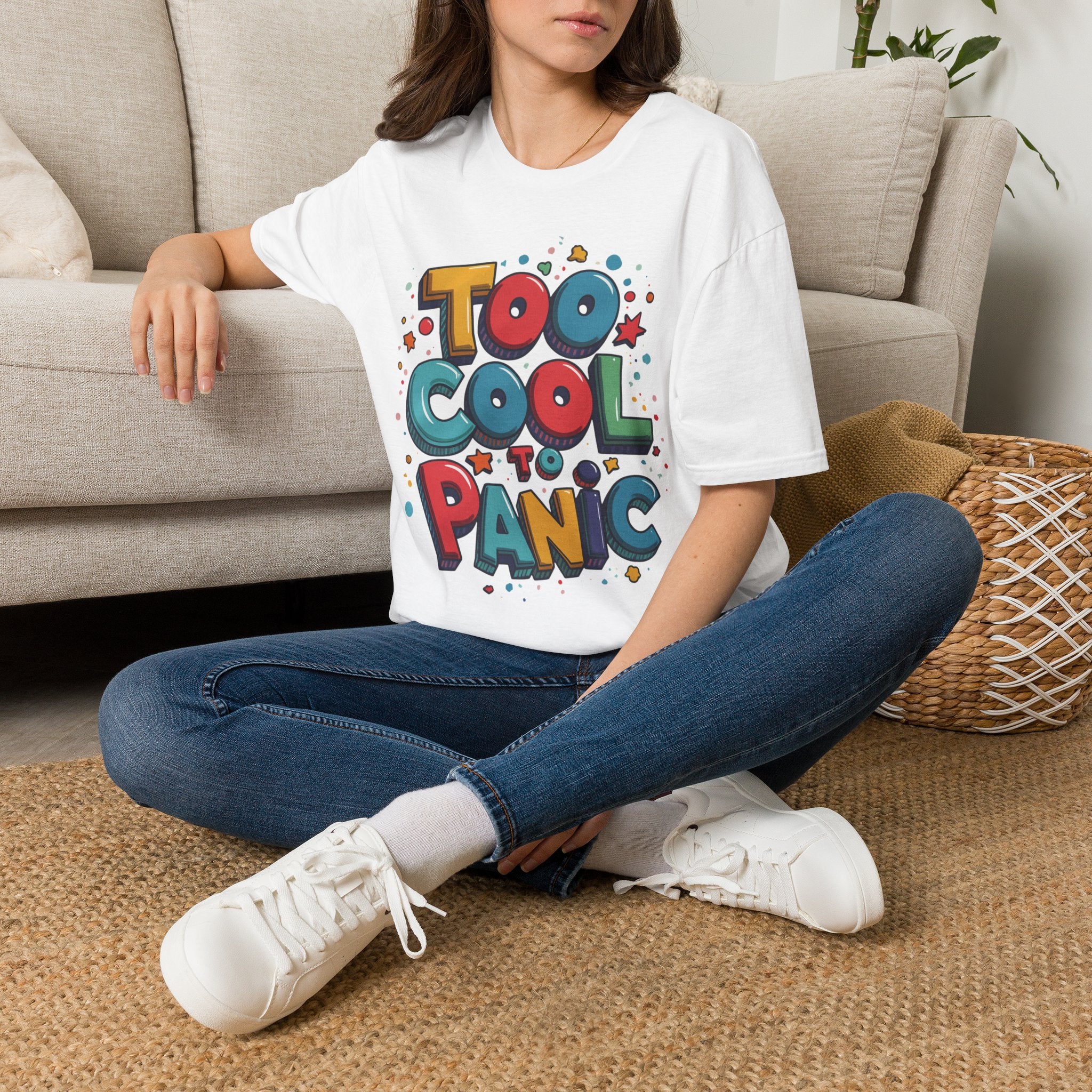 Too Cool to Panic T-Shirt — Retro Pop Graphic Tee