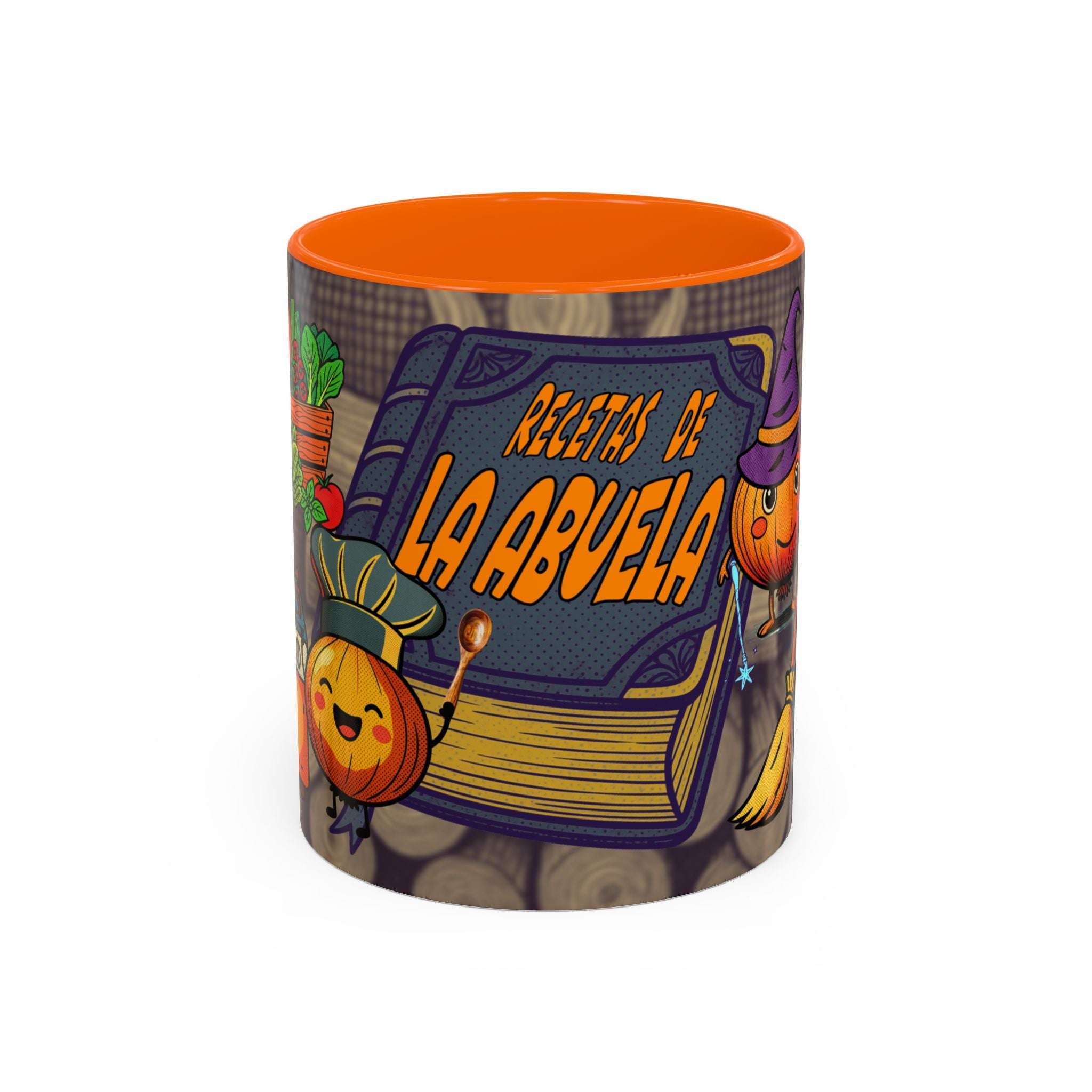 Coffee Mug - "Recetas de La Abuela" Halloween Pumpkin Kitchen Spellbook Accent Mug