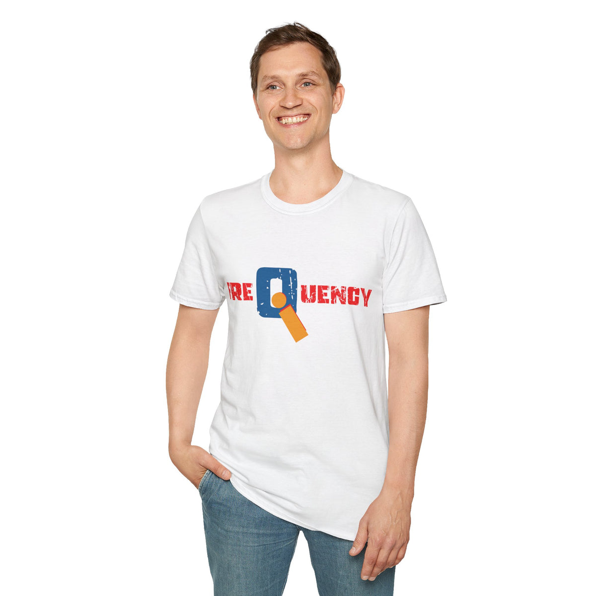 Frequency Graphic T-Shirt – Magnifying Glass Logo Tee