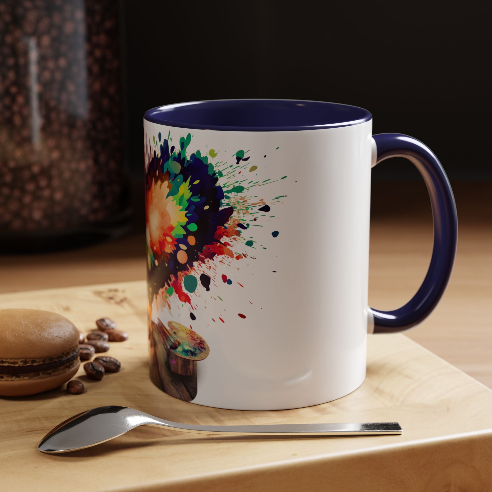 Colorful Heart Painter Coffee Mug — Kid Artist Splash Design (11/15oz)