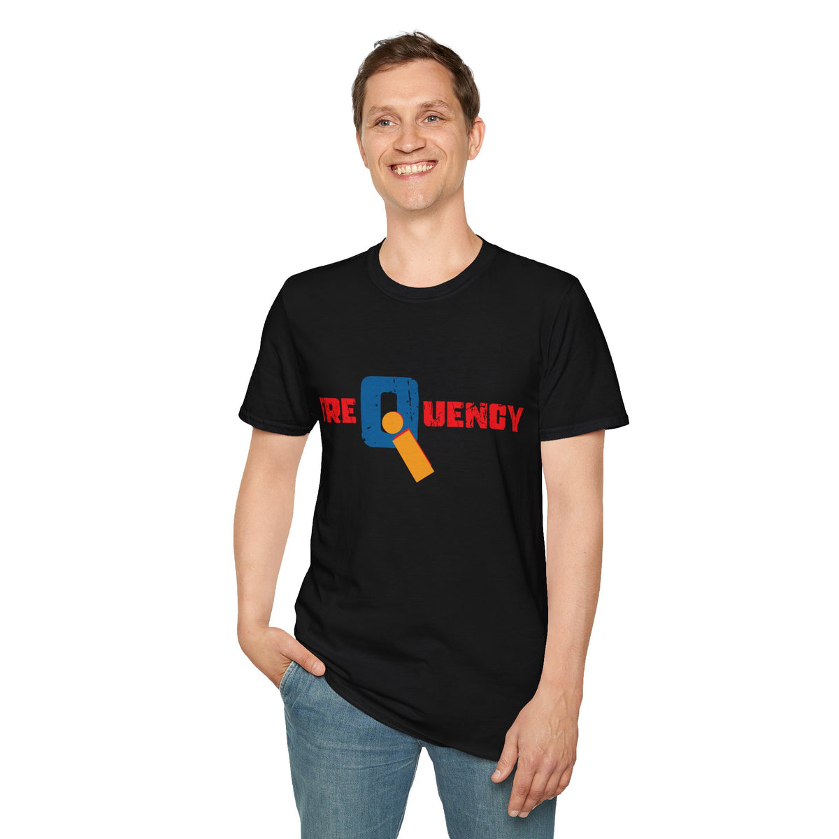 Frequency Graphic T-Shirt – Magnifying Glass Logo Tee