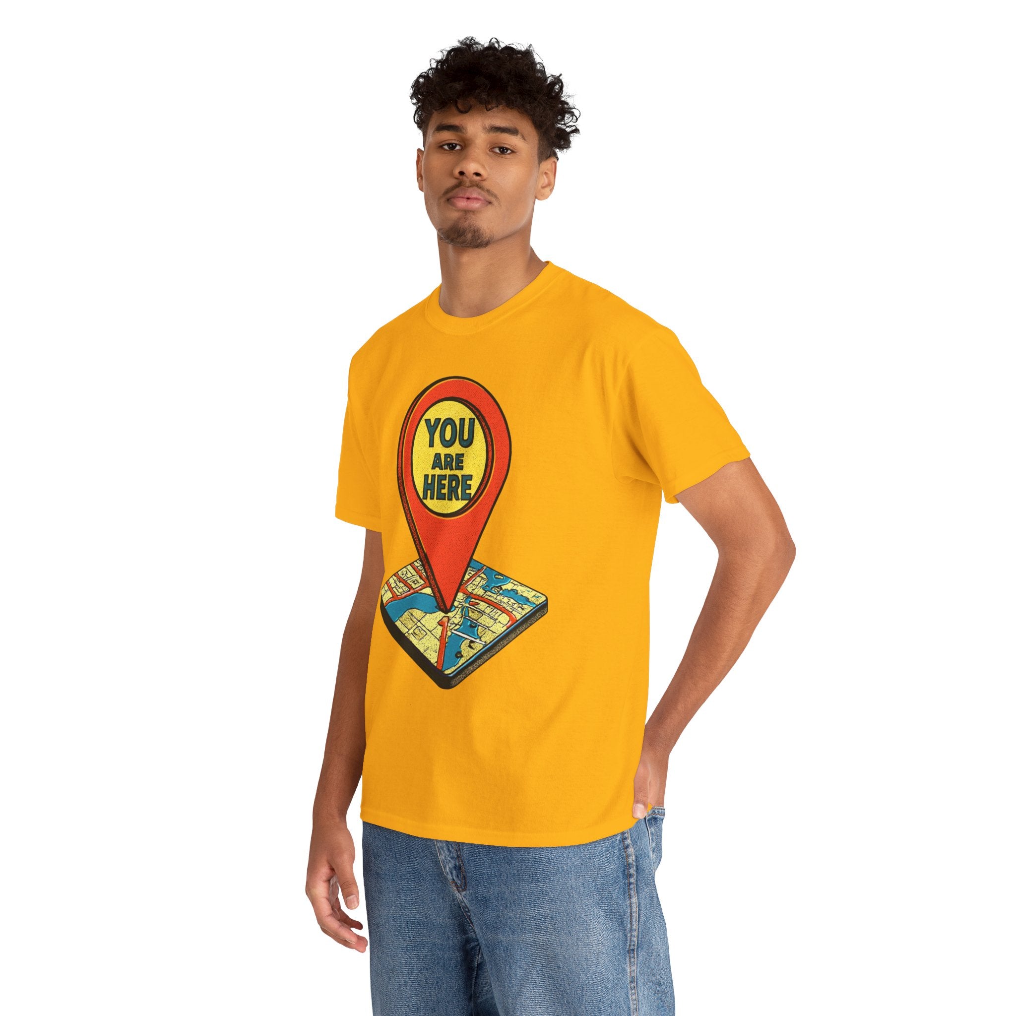 You Are Here Map Marker T-Shirt — Travel Icon Graphic Tee