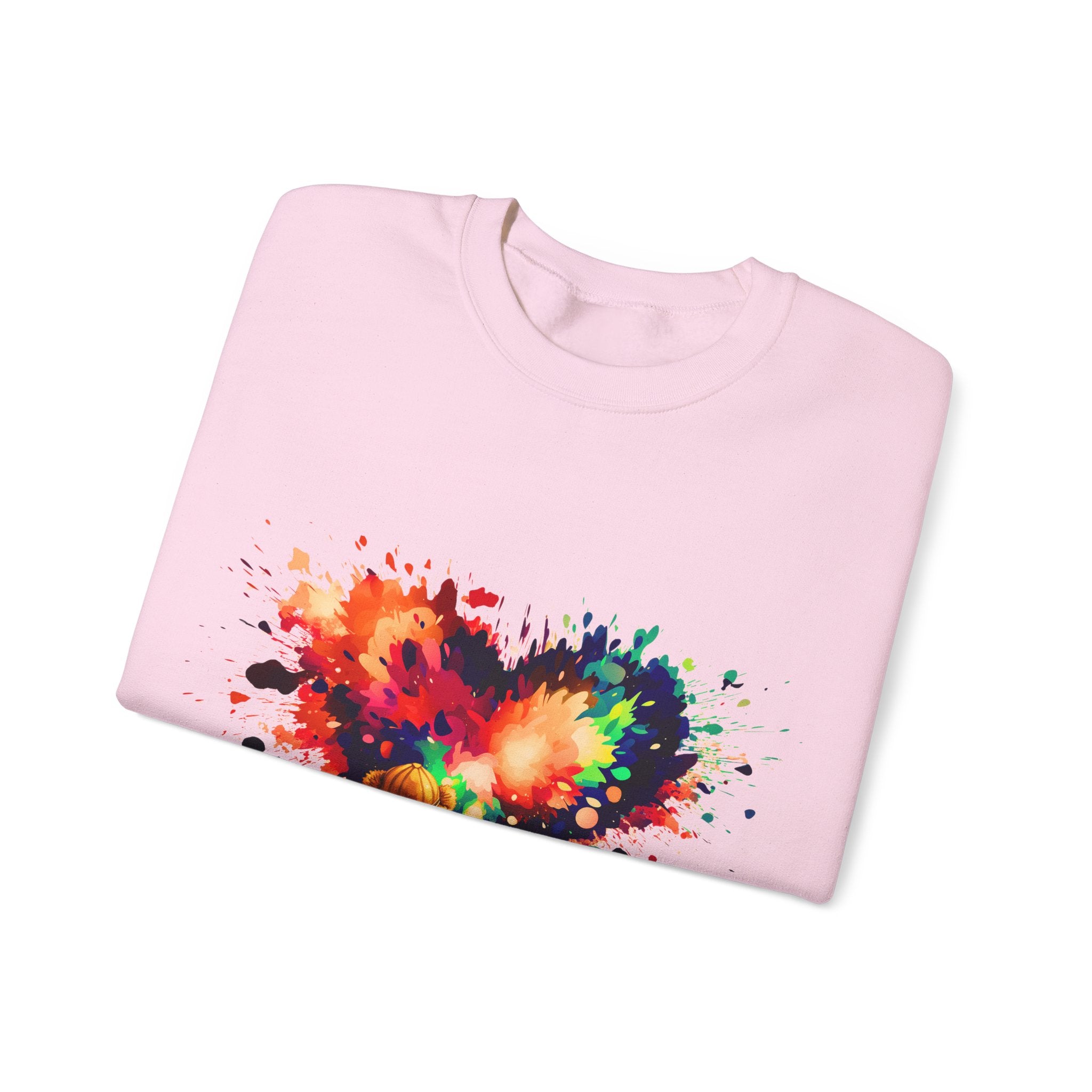 Paint Heart Crewneck Sweatshirt — Artist Painting Colorful Heart Design