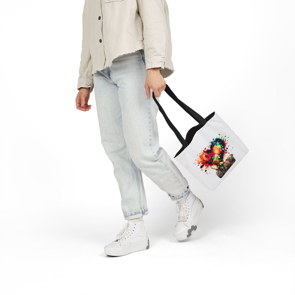 Artistic Heart Canvas Tote — Colorful Kid Painter Design