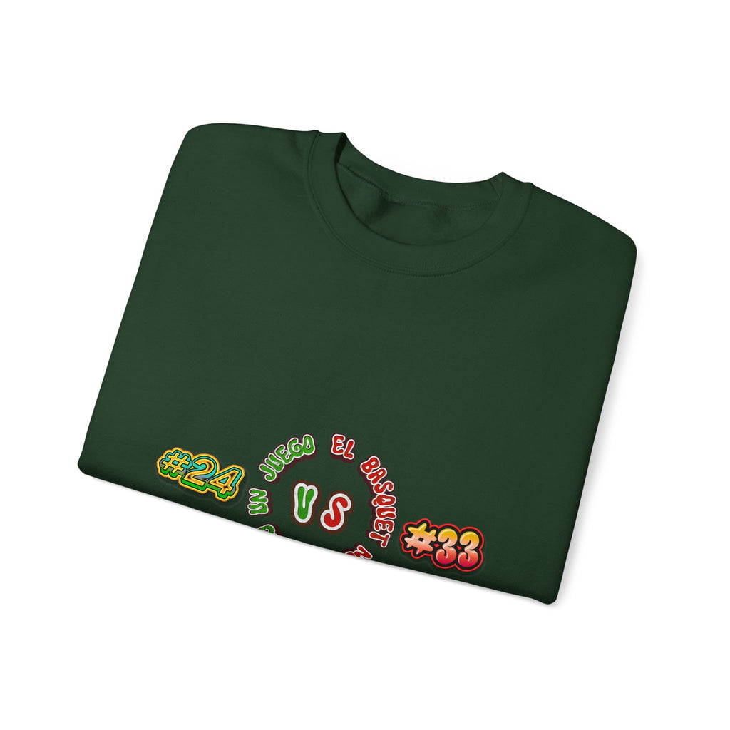 Crewneck Sweatshirt — Retro Basketball VS #24 vs #33 Graphic