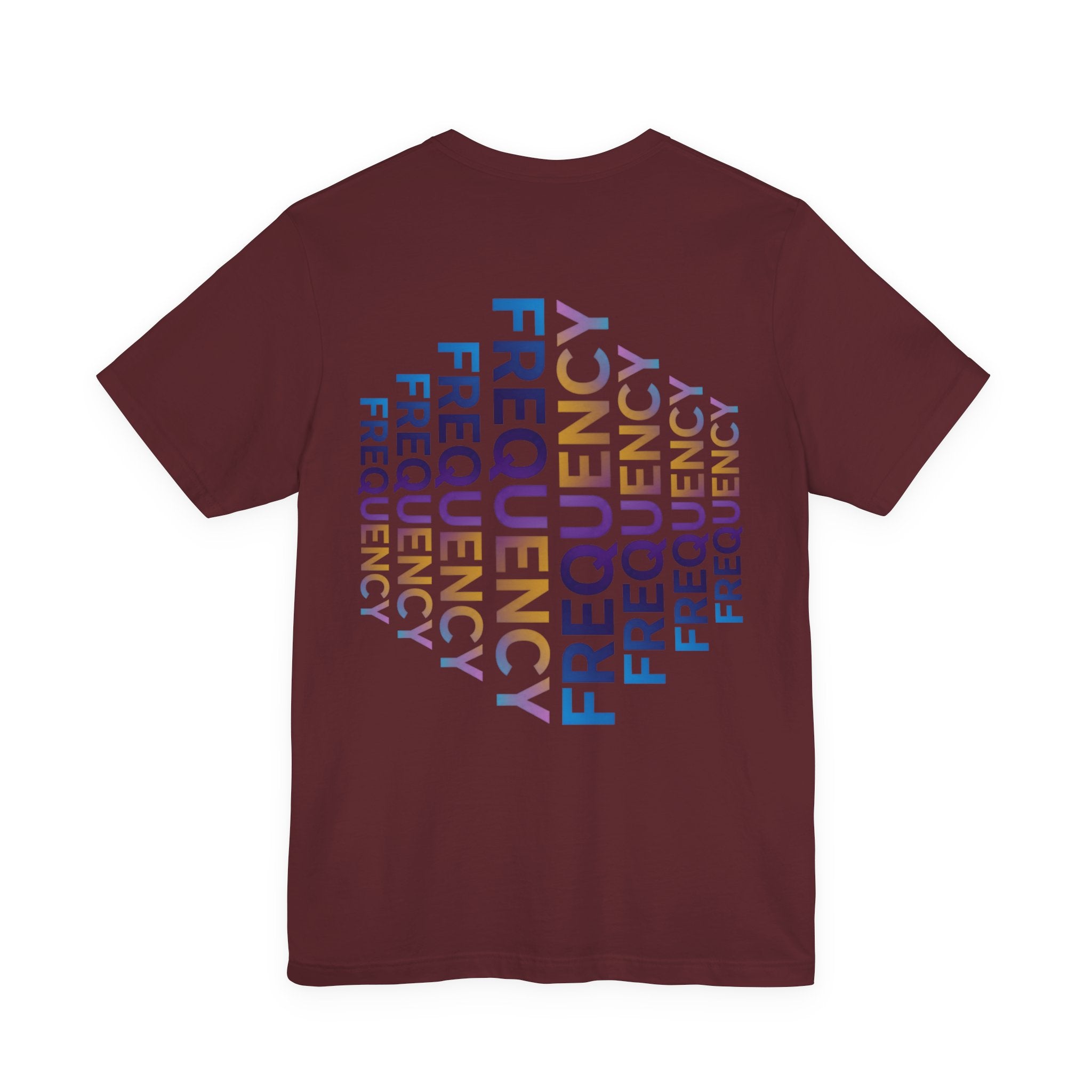 Frequency Graphic Tee — Inspirational Vibes, Repeated Typography Design