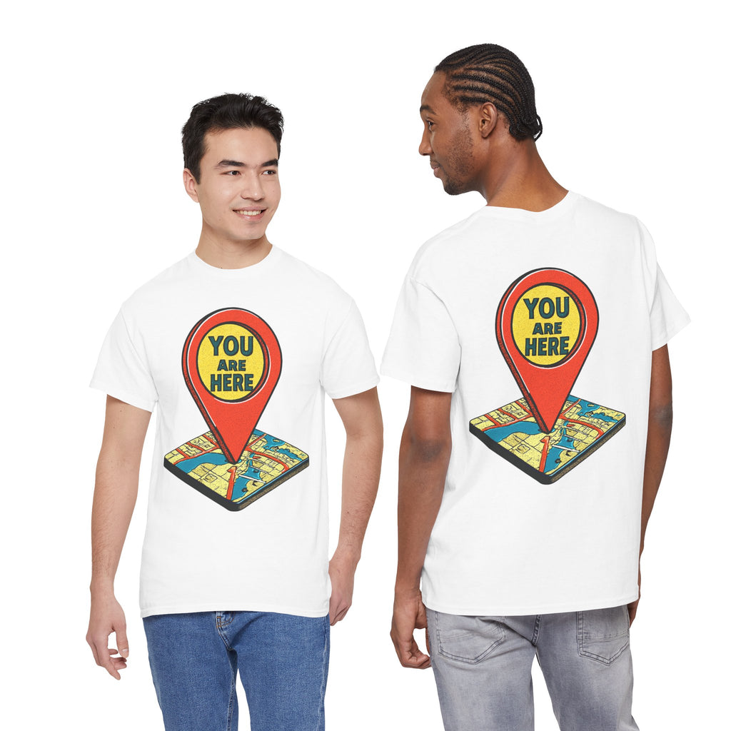 You Are Here Map Marker T-Shirt — Travel Icon Graphic Tee