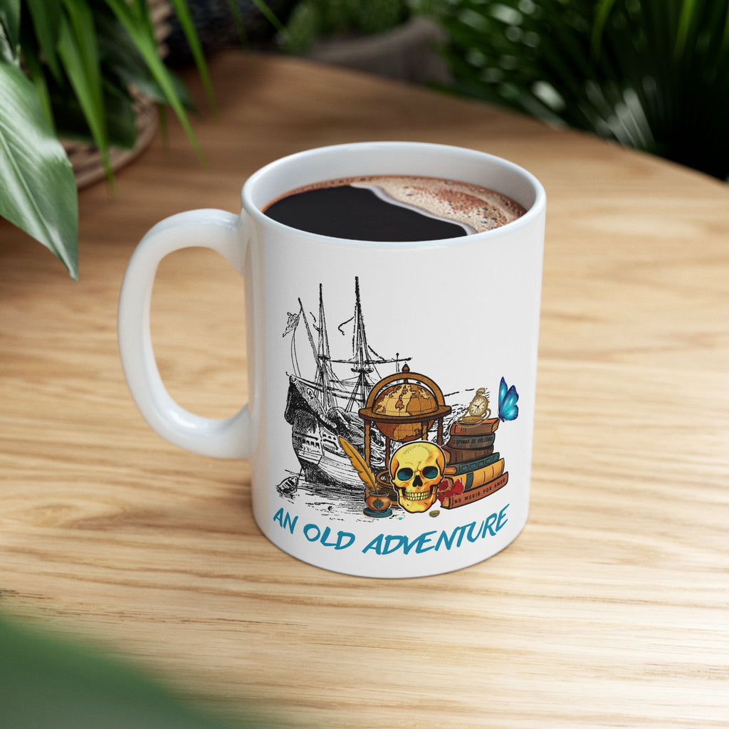 Adventure Mug — 'An Old Friend, A New Adventure' Ceramic Coffee Cup (11oz/15oz)