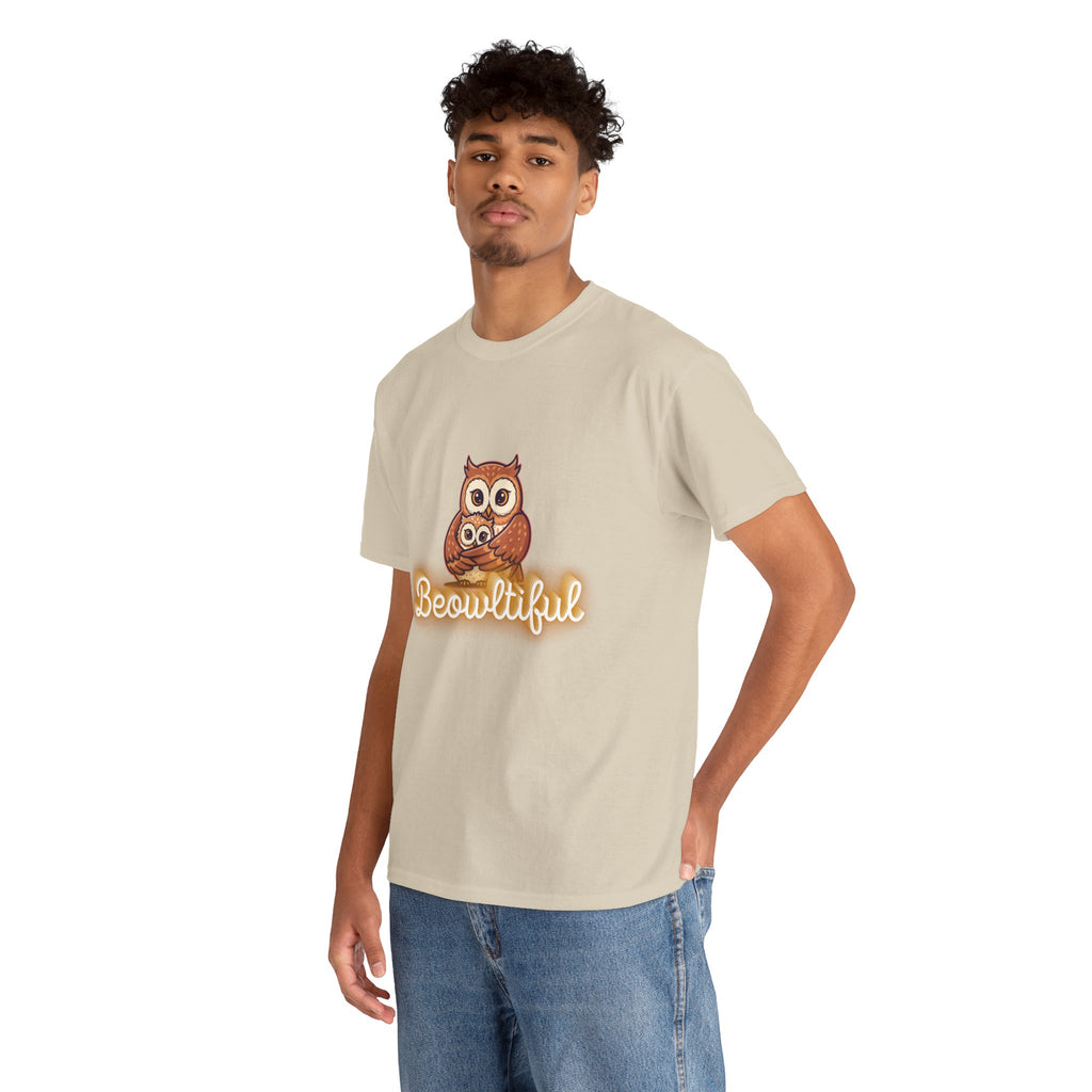 Beowtiful Owl T-Shirt - Cute Owl Graphic Tee for Bird Lovers & Fall Fashion