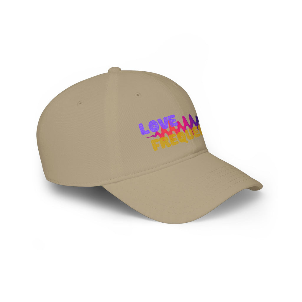 Love Frequency Baseball Cap — Vibrant Wave Graphic Hat for Music Lovers