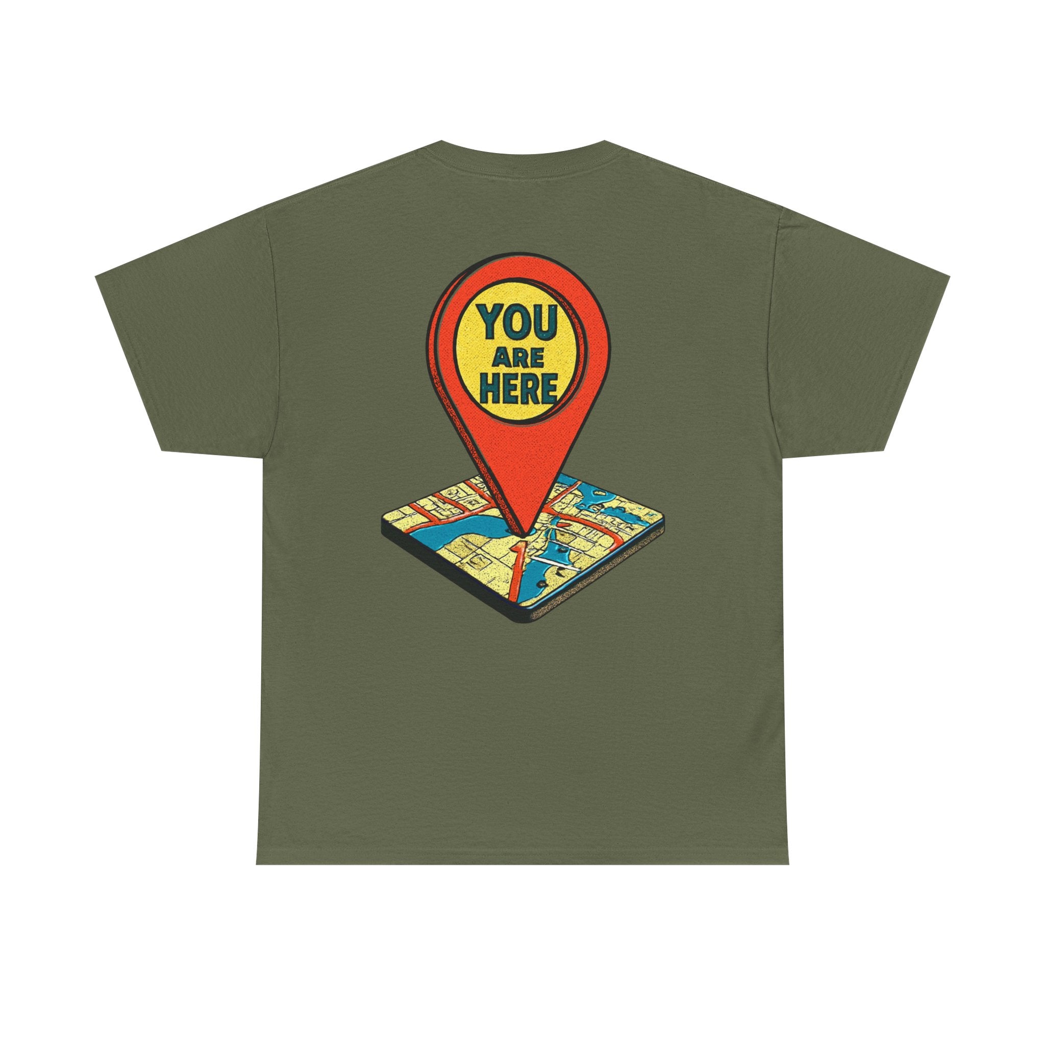 You Are Here Map Marker T-Shirt — Travel Icon Graphic Tee