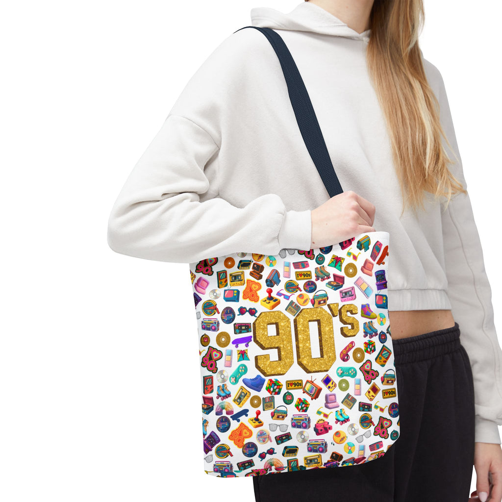 90s Retro Icons Tote Bag — Vintage Pop Culture AOP Tote (Copia)