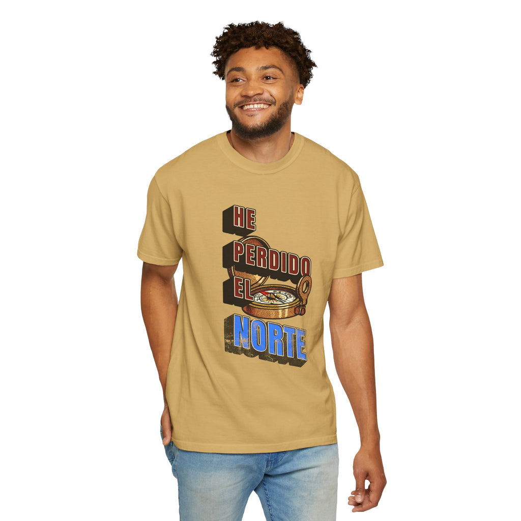T-Shirt — "He Perdido El Norte" Vintage Compass Graphic