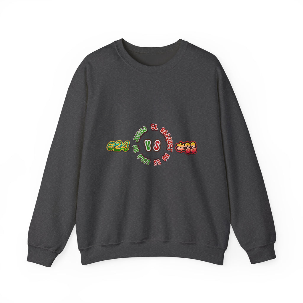 Crewneck Sweatshirt — Retro Basketball VS #24 vs #33 Graphic