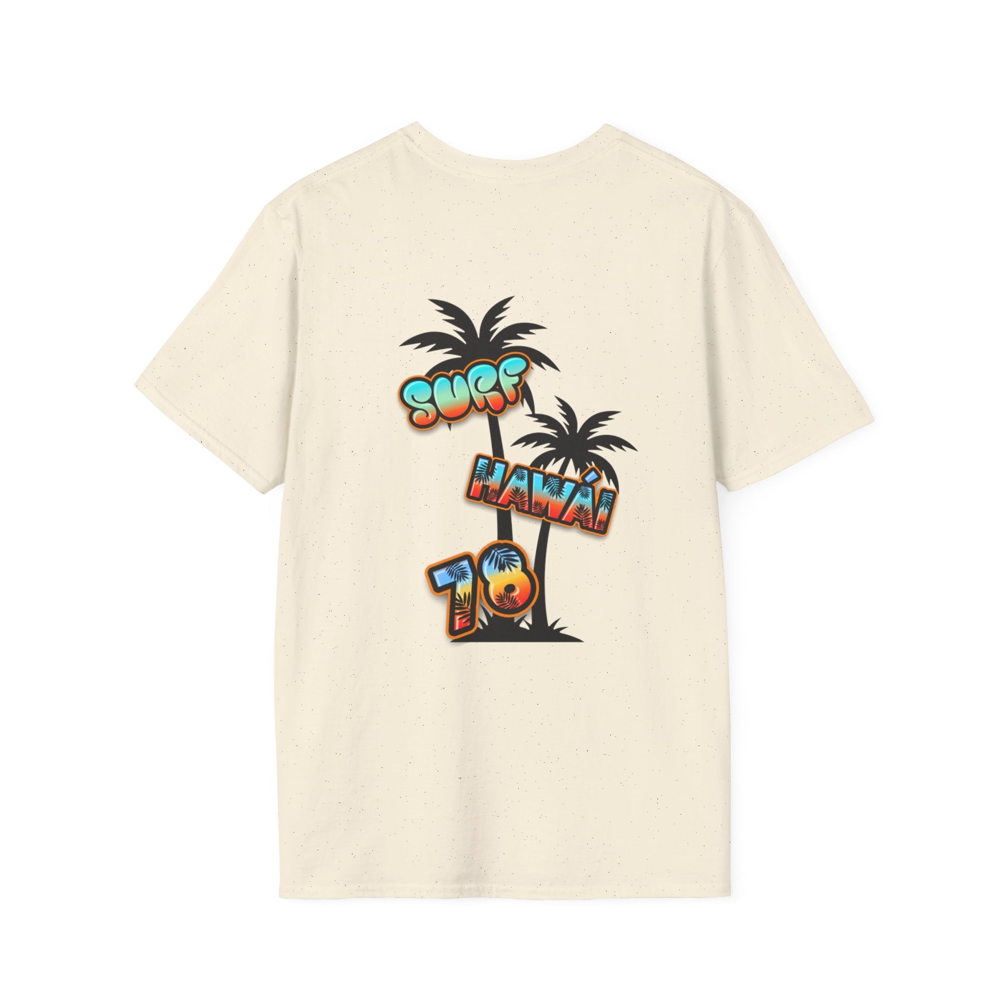 Surf Hawaii T-Shirt — Retro Tropical Sun & Palm Beach Tee