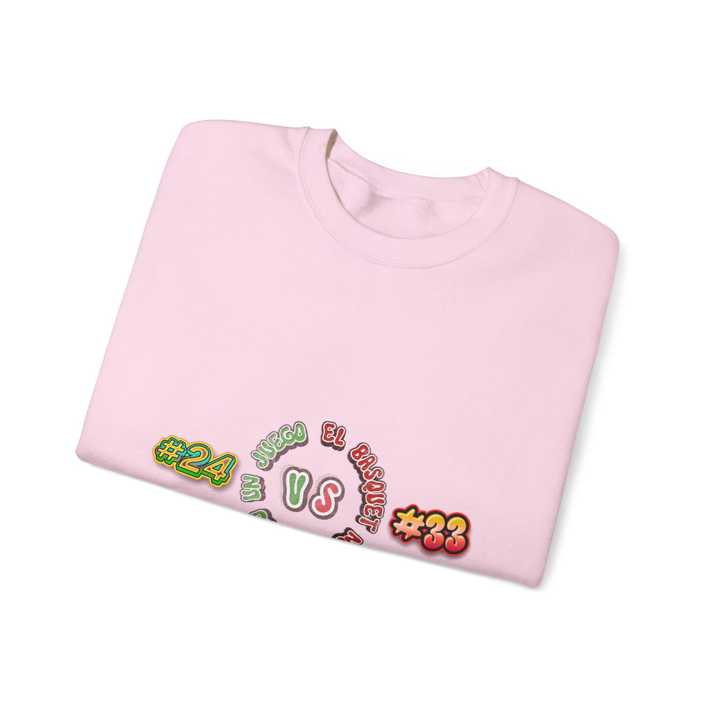 Crewneck Sweatshirt — Retro Basketball VS #24 vs #33 Graphic