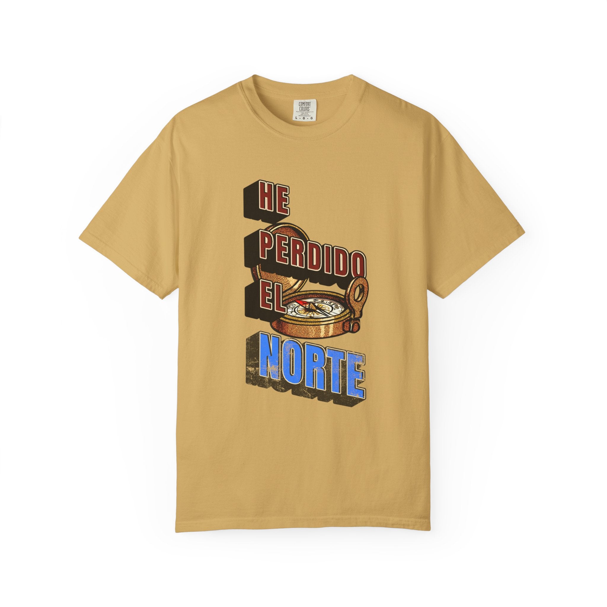 T-Shirt — "He Perdido El Norte" Vintage Compass Graphic