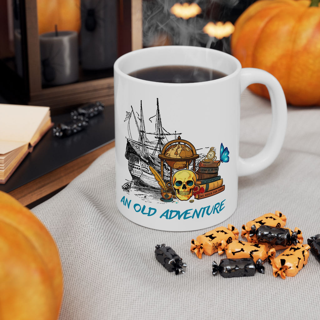 Adventure Mug — 'An Old Friend, A New Adventure' Ceramic Coffee Cup (11oz/15oz)