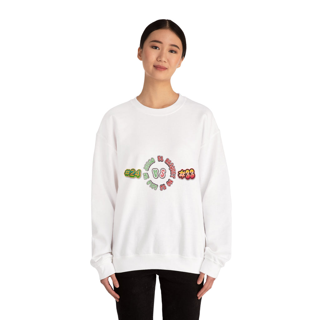 Crewneck Sweatshirt — Retro Basketball VS #24 vs #33 Graphic