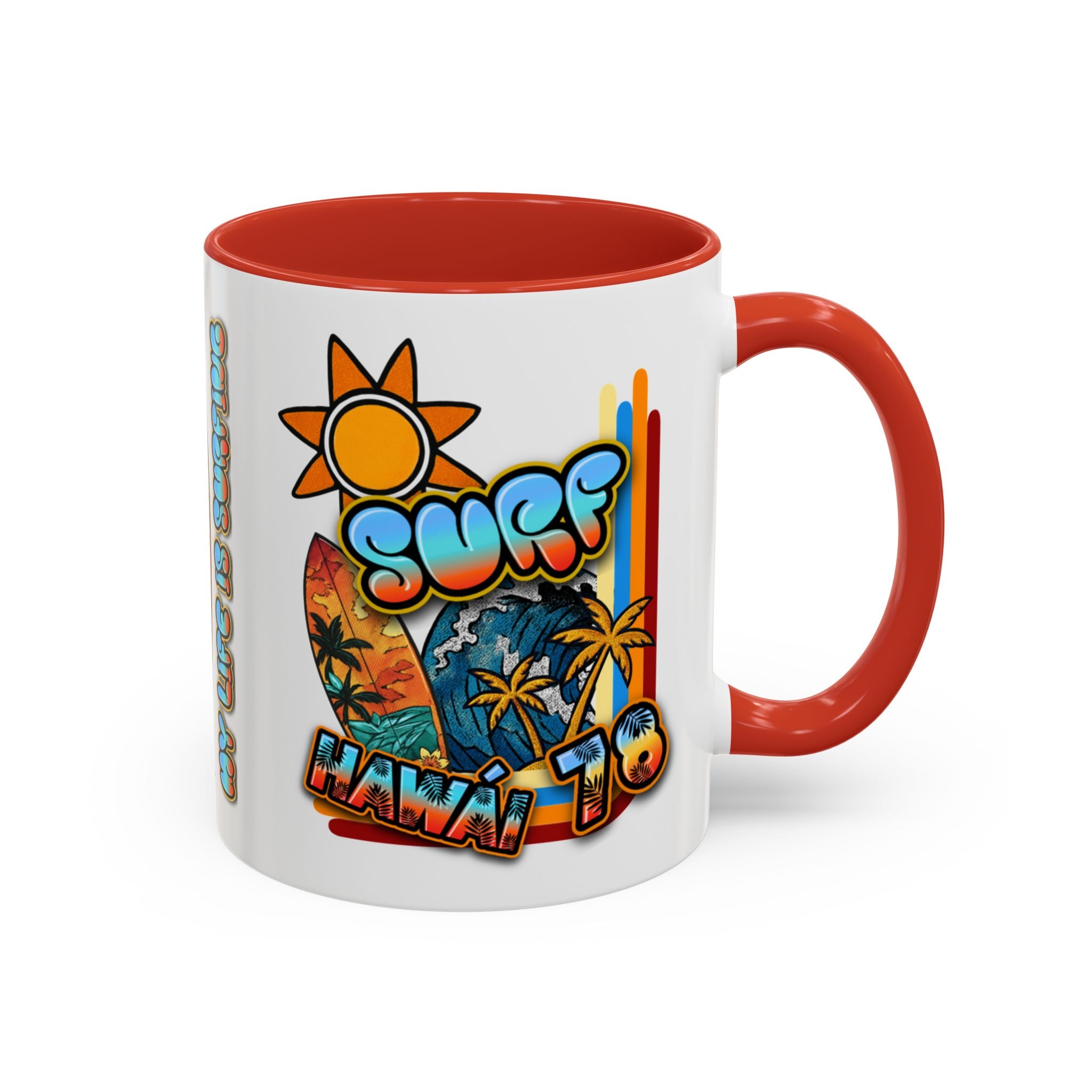 Surf Hawaii Retro Accent Coffee Mug (11/15oz)