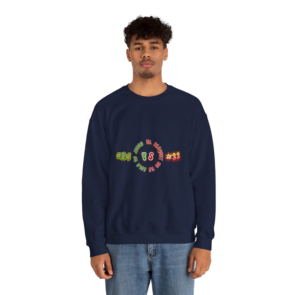 Crewneck Sweatshirt — Retro Basketball VS #24 vs #33 Graphic