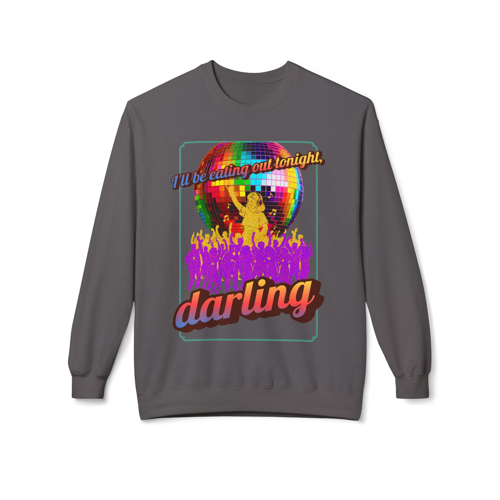 Disco Darling Crewneck Sweatshirt — Retro Disco Ball Party Graphic