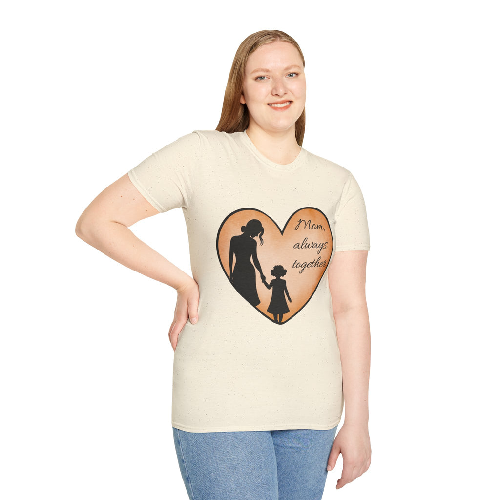 Mom Always Together T-Shirt — Mother & Daughter Heart Silhouette Tee