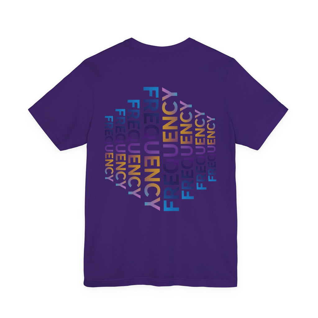 Frequency Graphic Tee — Inspirational Vibes, Repeated Typography Design