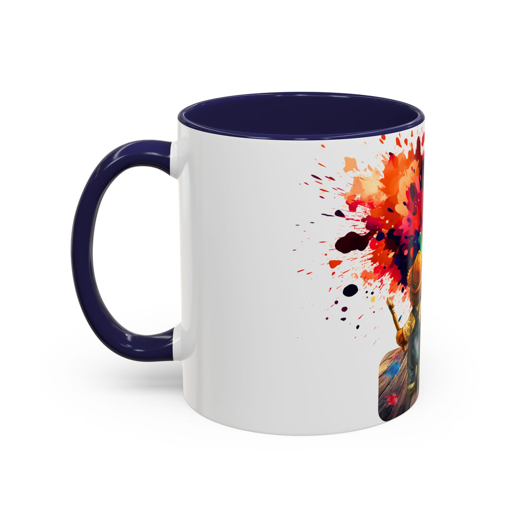 Colorful Heart Painter Coffee Mug — Kid Artist Splash Design (11/15oz)