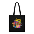 Tote Bag — Colorful "Create Your World" Retro Graphic Organic Tote